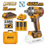 INGCO CIWLI2045 20V Cordless Impact Wrench Kit