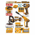 INGCO COSLI250184 Cordless 3-Piece Combo Kit