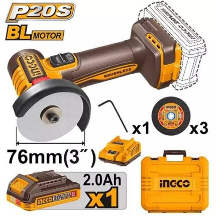 INGCO CAGLI207625 Cordless Mini Cut-Off Tool 20V Professional Power Tool