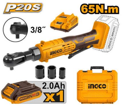 INGCO CDRLI2060152 Cordless Drive Ratchet 20V Professional Power Tool