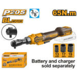 INGCO CDRLI206521 Cordless Drive Ratchet 20V 65Nm Professional Power Tool