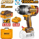 INGCO CIWLI20100 Cordless Impact Wrench 20V High Torque Power Tool