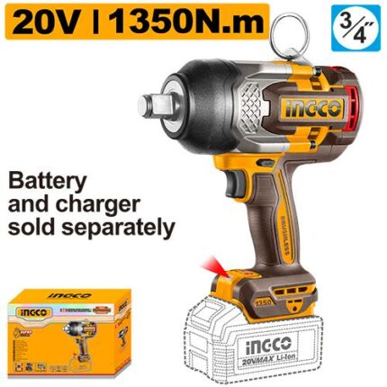 INGCO CIWLI201355 Cordless Impact Wrench 20V High Torque Power Tool