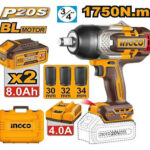 INGCO CIWLI20175 Cordless Impact Wrench 20V High Torque Power Tool