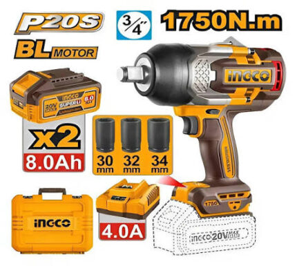 INGCO CIWLI20175 Cordless Impact Wrench 20V High Torque Power Tool