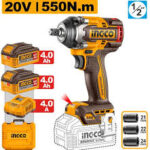 INGCO CIWLI2055 20V Cordless Impact Wrench Kit
