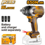INGCO CIWLI20851 Cordless Impact Wrench 20V High Torque Power Tool