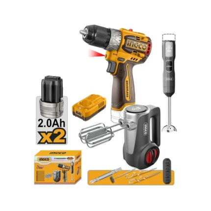 INGCO CKLI1638 Cordless 3 Pcs Combo Kit 20V Professional Power Tool Set