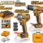INGCO CKLI20271 Cordless 2 Pcs Combo Kit 20V Professional Power Tool Set