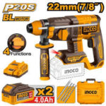 INGCO CRHLI212282 Cordless Rotary Hammer 20V Professional Power Tool