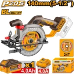 INGCO CSLI14023 Cordless Circular Saw 20V Professional Power Tool