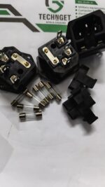 IEC AC Power Inlet Socket with Fuse Holder & Glass Fuse - Image 2