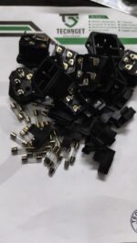 IEC AC Power Inlet Socket with Fuse Holder & Glass Fuse - Image 3