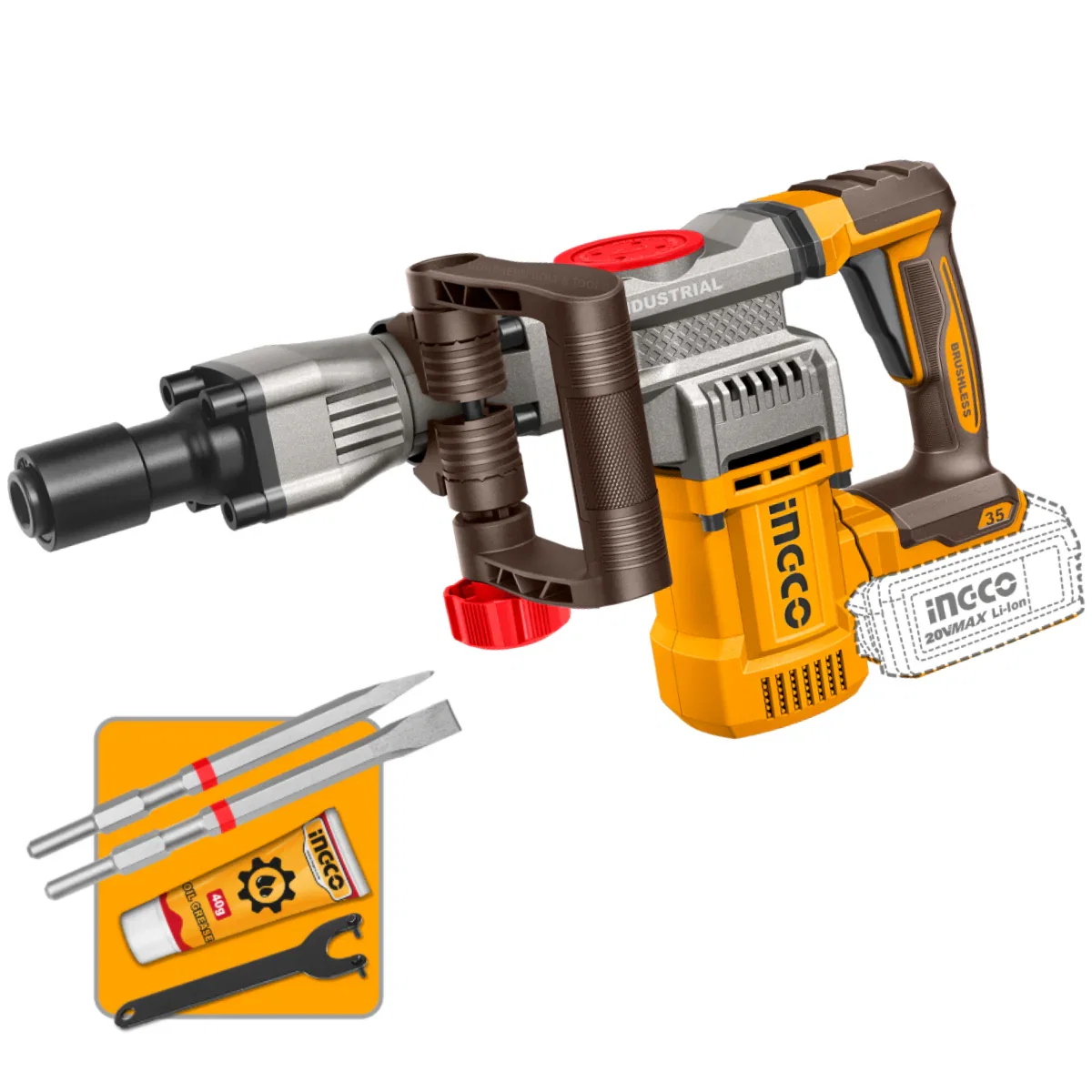 INGCO CDBLI20358 Super Cordless Demolition Breaker INGCO CDBLI20358 Super Cordless Demolition Breaker - Image 1