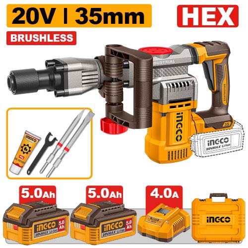 INGCO CDBLI203582 TOP100 Super Cordless Demolition Breaker INGCO CDBLI203582 TOP100 Super Cordless Demolition Breaker - Image 1