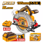 INGCO CSLI18513 TOP100 20V Cordless Circular Saw 185mm
