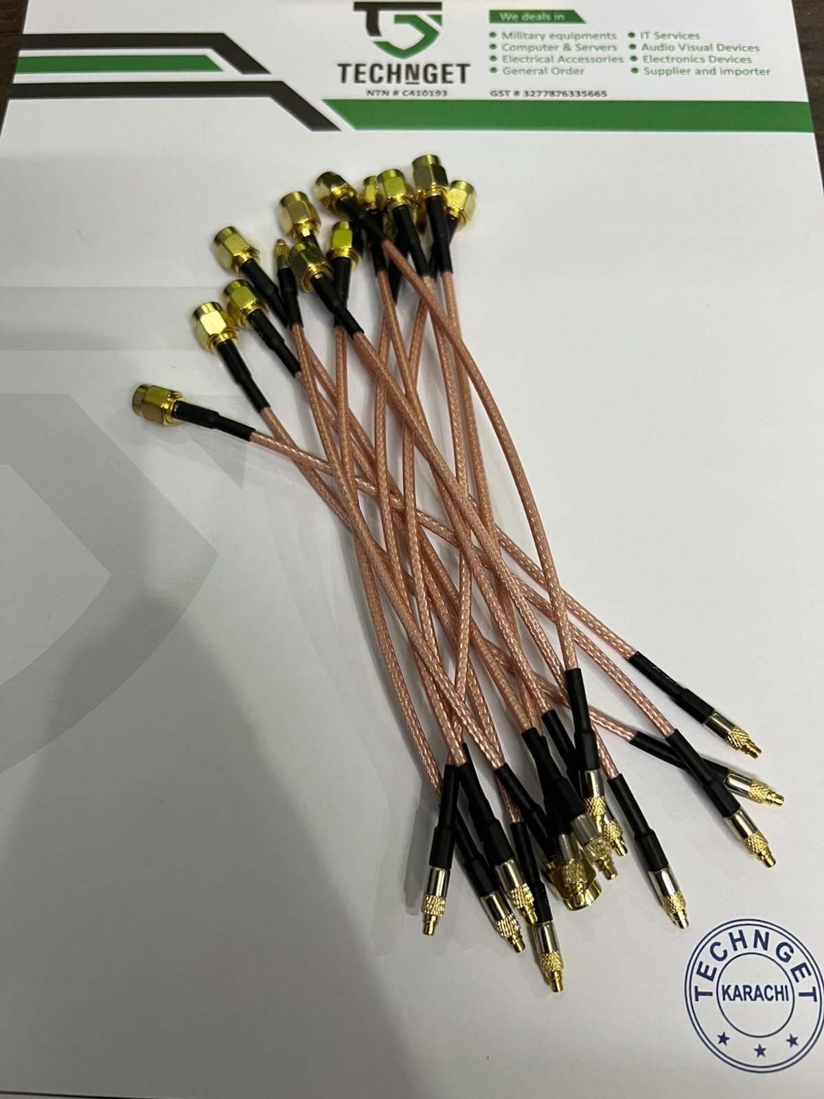 MMCX Female to SMA Male RF Cable-3 MMCX Female to SMA Male RF Cable – RF Coaxial Cable Assembly - Image 1