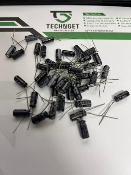 10µF 50V DIP Electrolytic Capacitor – Radial Through-Hole