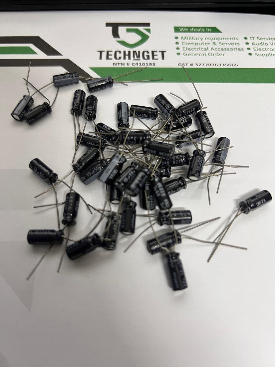 10µF 50V DIP Electrolytic Capacitor-2 10µF 50V DIP Electrolytic Capacitor – Radial Through-Hole - Image 1