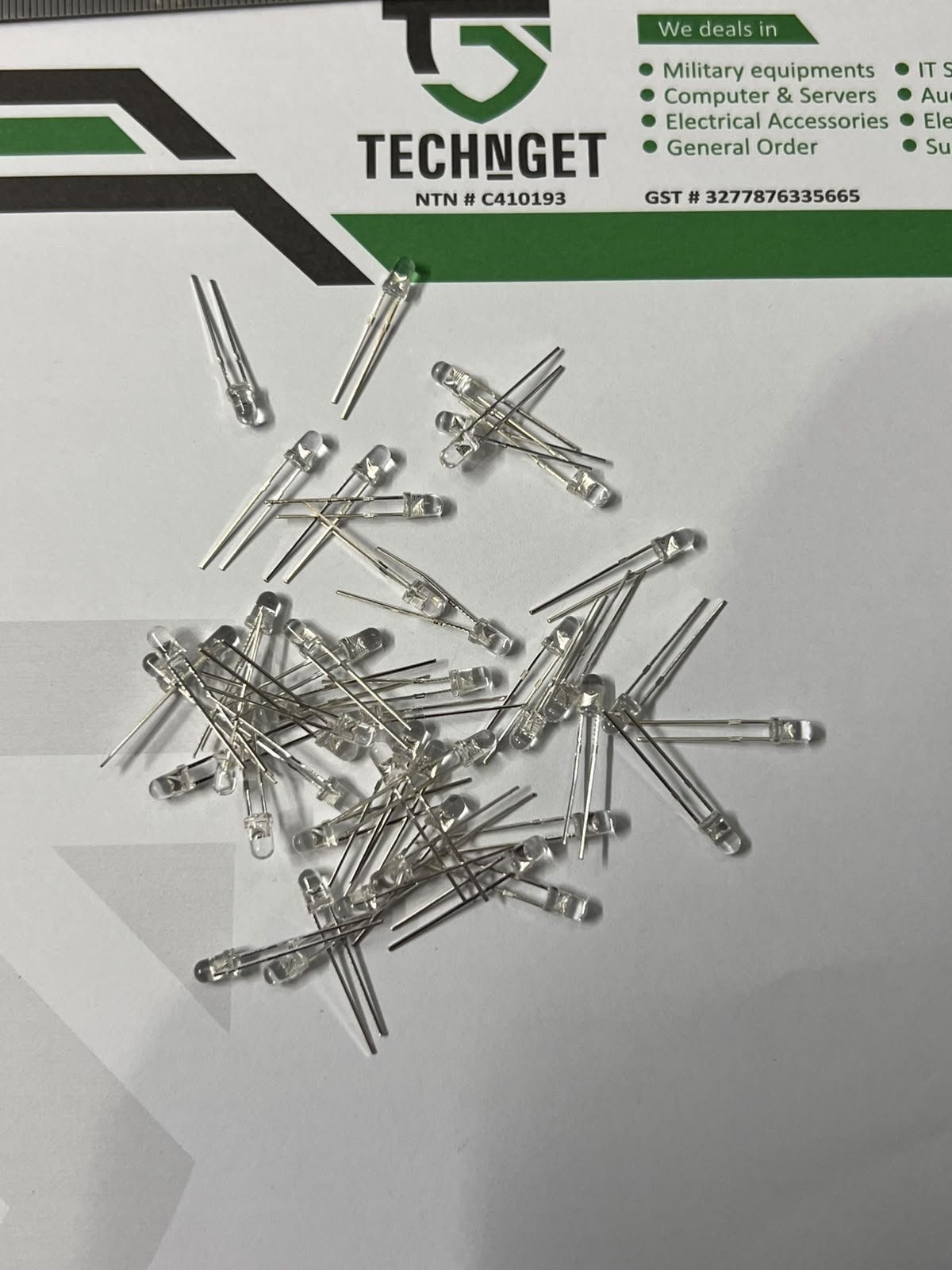 3MM 5V Bulb small green 3mm Green LED Bulb 5V – Small Indicator Light - Image 1